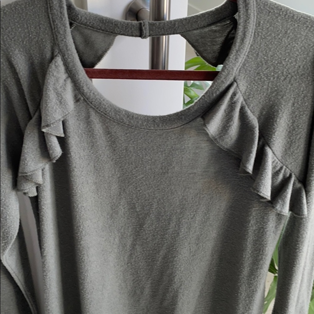 Chaser Ruffle Cutout Back Top